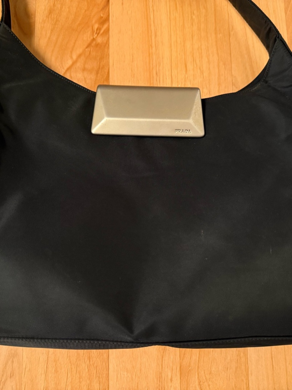 Authentic Vintage Prada Black Nylon Shoulder Bag - Picture 2 of 16